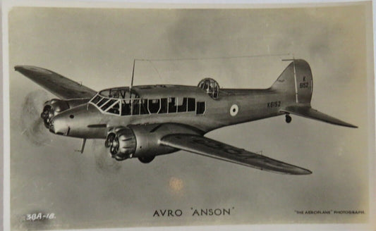 Old Postcard Of Avro 'Anson' - Ref : 1015