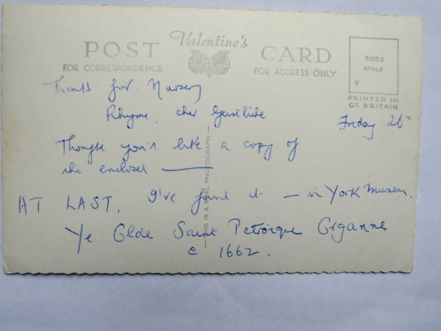 Old Postcard of Alderman's Walk, Castle Museum, York