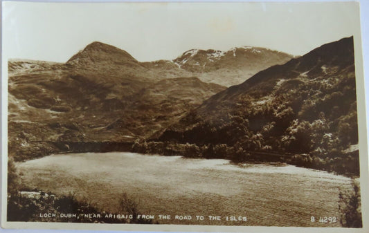Old Postcard of Loch Dubh, Near Arisaig From The Road To The Isles -  Ref : 1023