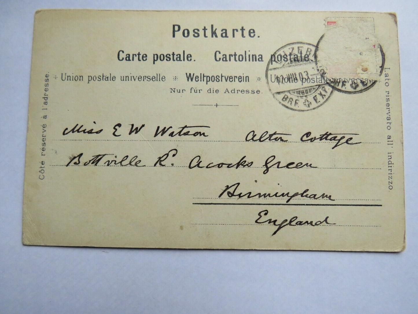 Old Postcard of Axenstrasse am Vierwaldstattersee