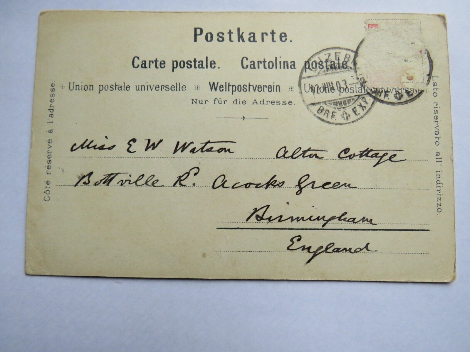 Old Postcard of Axenstrasse am Vierwaldstattersee