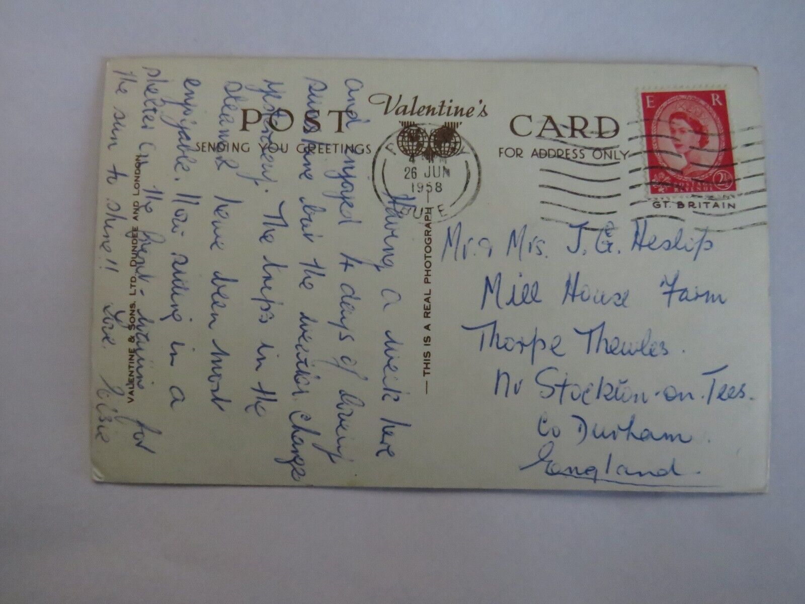 Old Antique Postcard Of Rothesay, Isle of Bute 1958 - Ref : 1040
