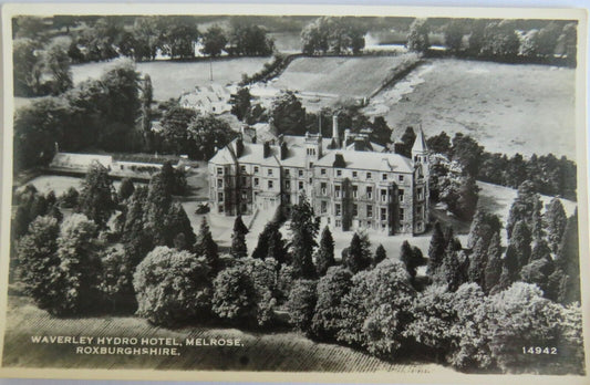 Old Postcard On Waverley Hydro Hotel, Melrose, Roxburghshire - Ref : 1028