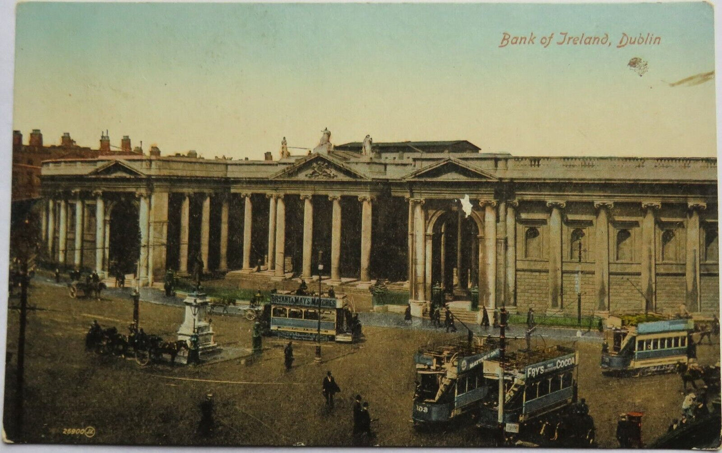 Old Postcard of Bank of Ireland, Dublin