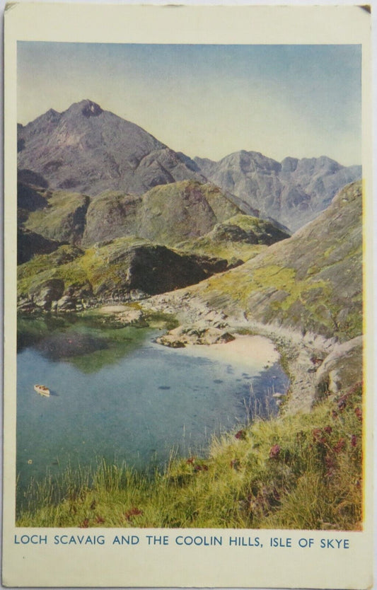 Old Postcard of Loch Scavaig and the Coolin Hills, Isle of Skye