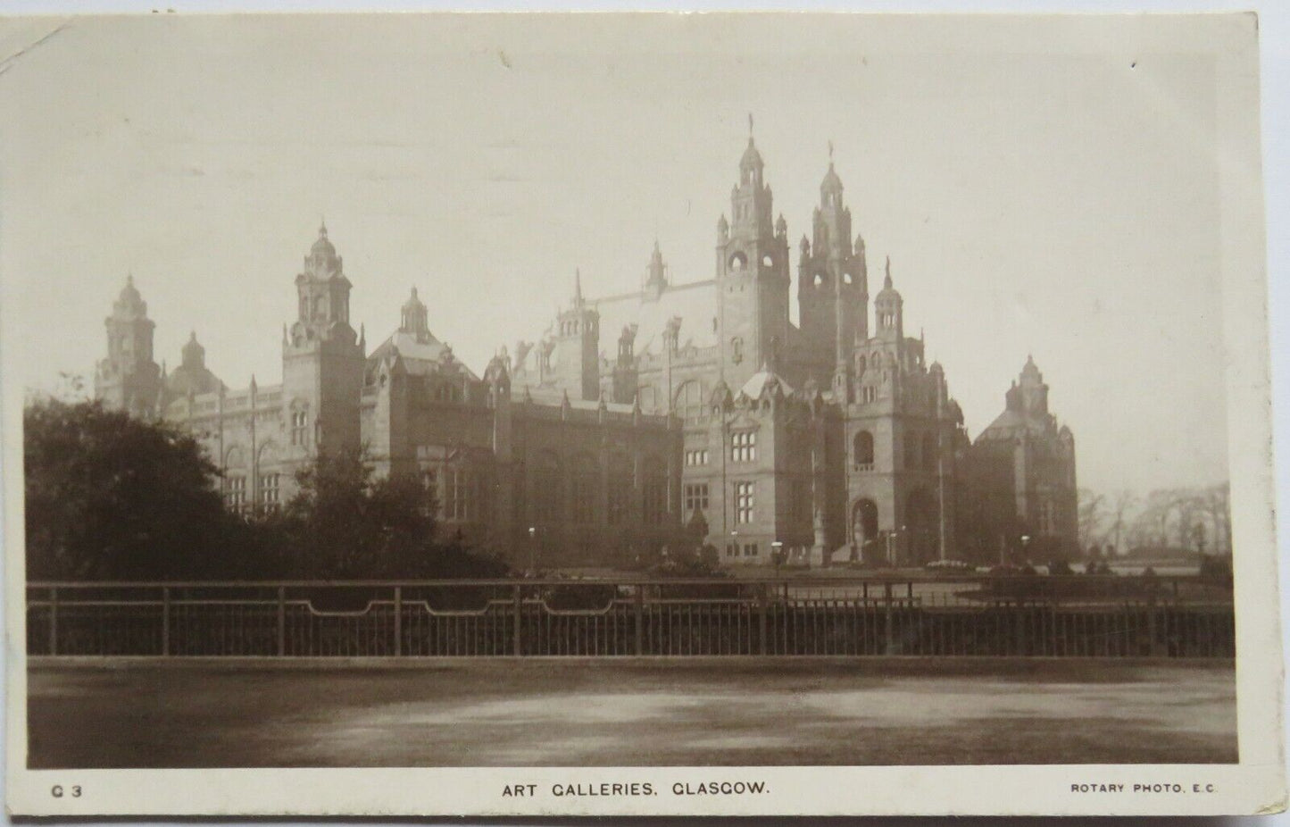 Old Postcard of Art Galleries, Glasgow 1908  - Ref : 1034