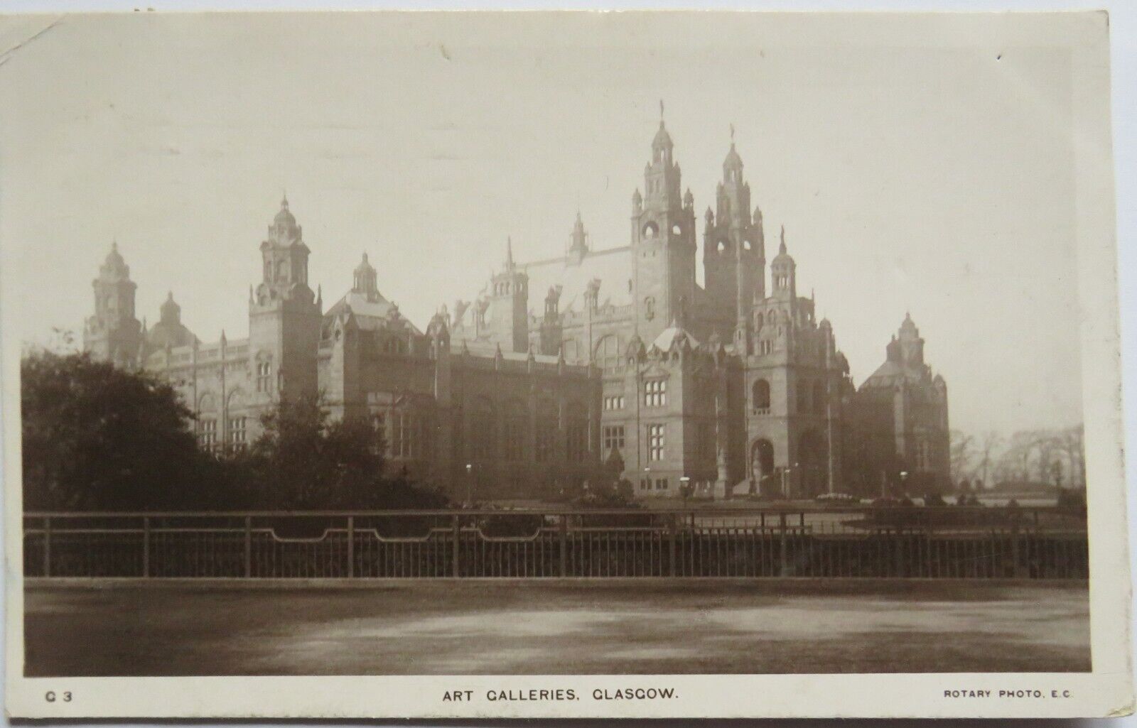 Old Postcard of Art Galleries, Glasgow 1908  - Ref : 1034