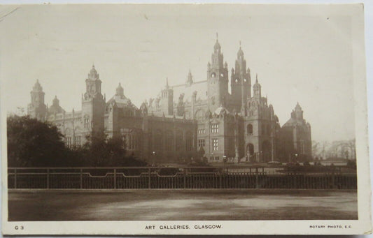 Old Postcard of Art Galleries, Glasgow 1908  - Ref : 1034