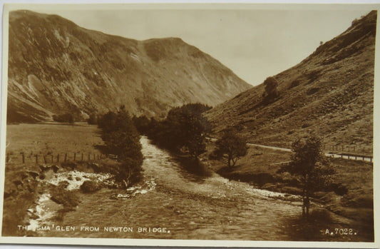 Old Postcard The Sma' Glen From Newton Bridge