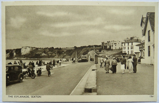 Old Postcard of  The Esplanade, Seaton