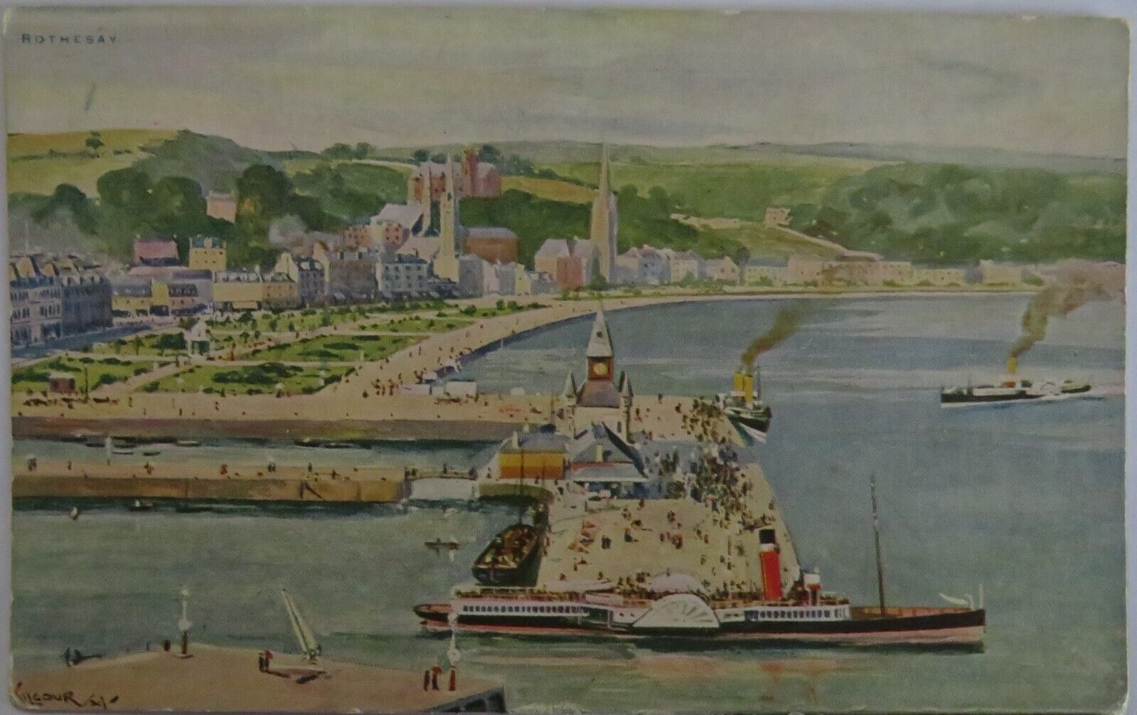 Old Antique Postcard Of Rothesay - Ref : 1040