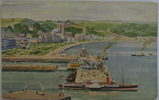 Old Antique Postcard Of Rothesay - Ref : 1040