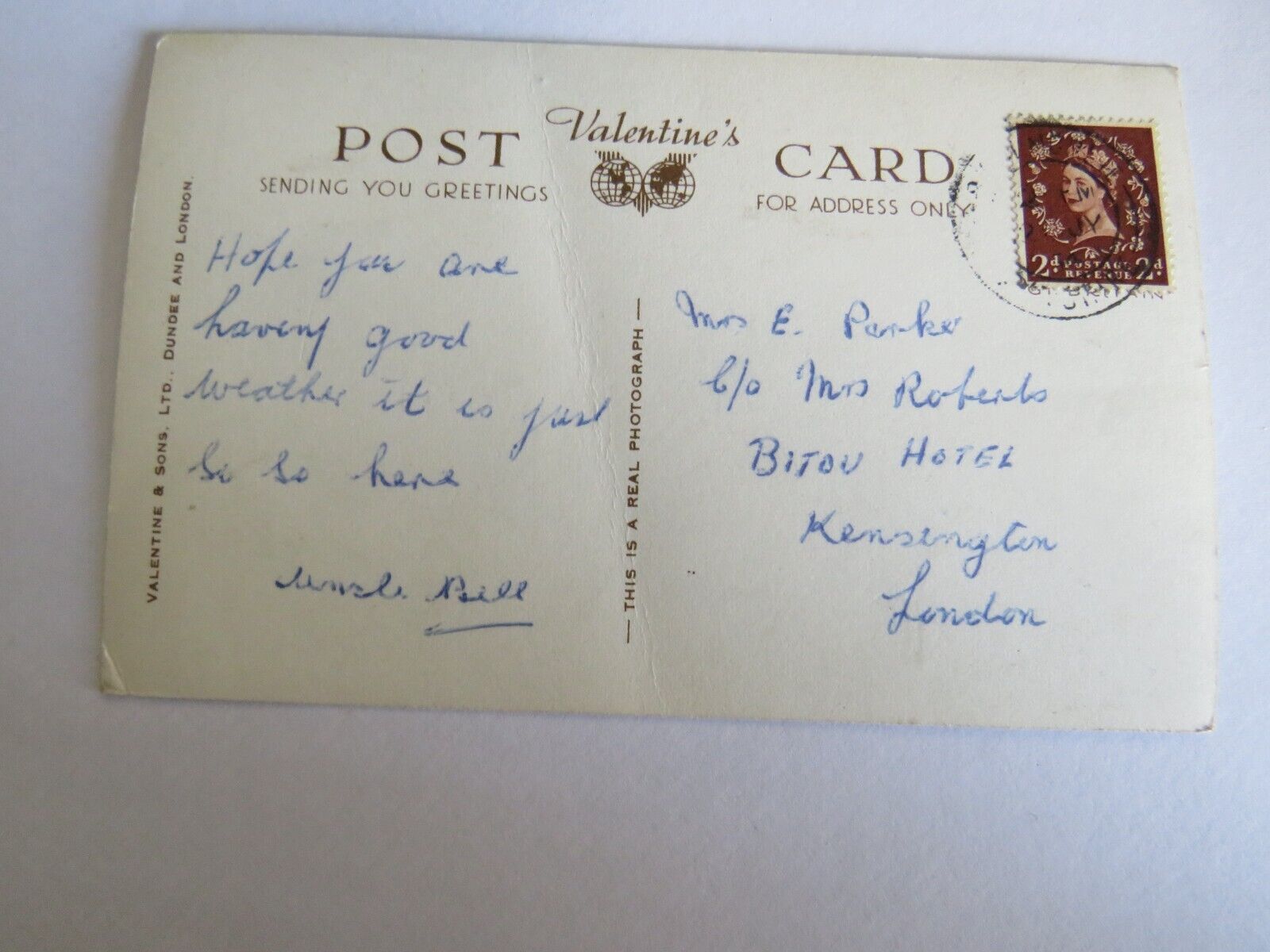 Old Postcard of Good Luck From Largs  - Ref : 1029