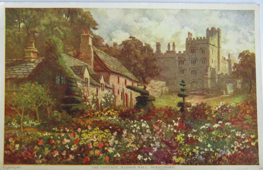 Old Postcard of  The Cottage, Haddon Hall, Derbyshire 1905 - Ref : 1025