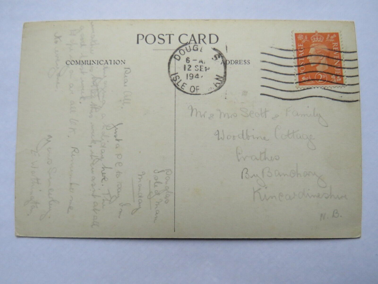 Old Postcard of Douglas Bay from Villa Marina Grounds, Douglas, I.O.M