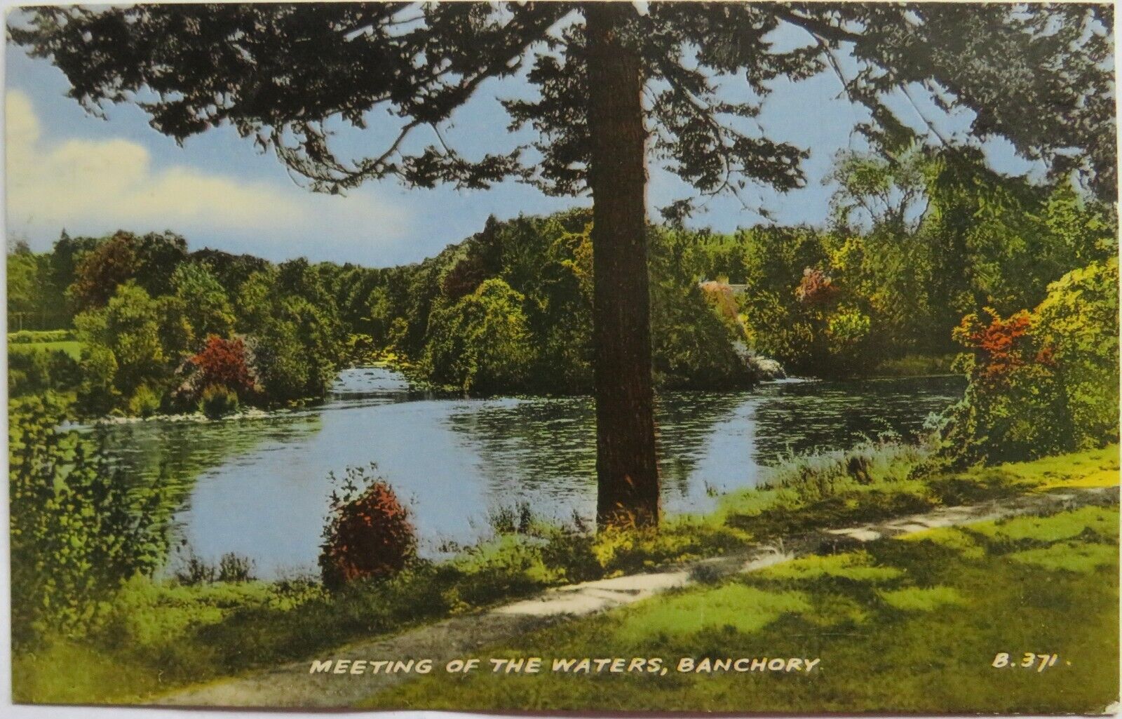 Old Postcard of Meeting of the Waters, Banchory - Ref : 1004