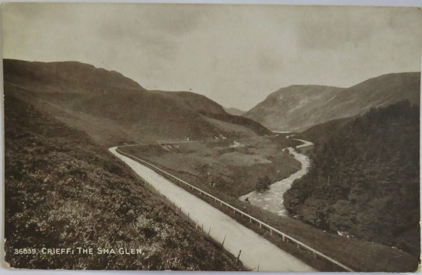 Old Antique Postcard of Crieff, The Sma Glen - Ref : 1039