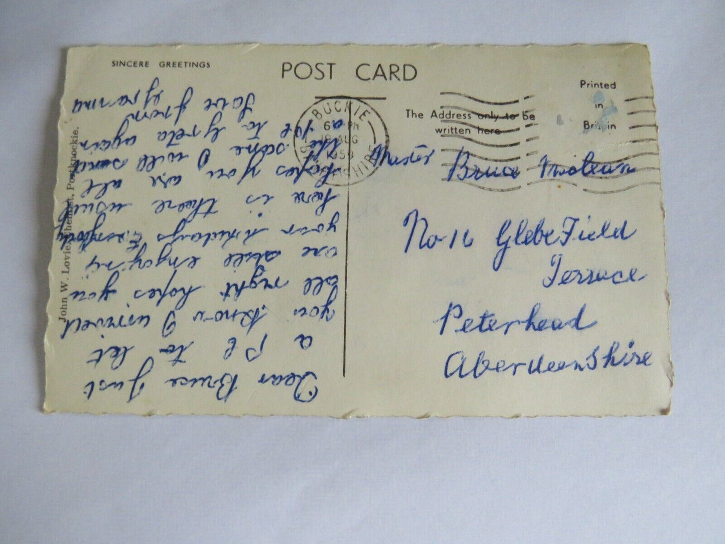 Old Postcard of Harbour, Portknockie - Ref : 1019