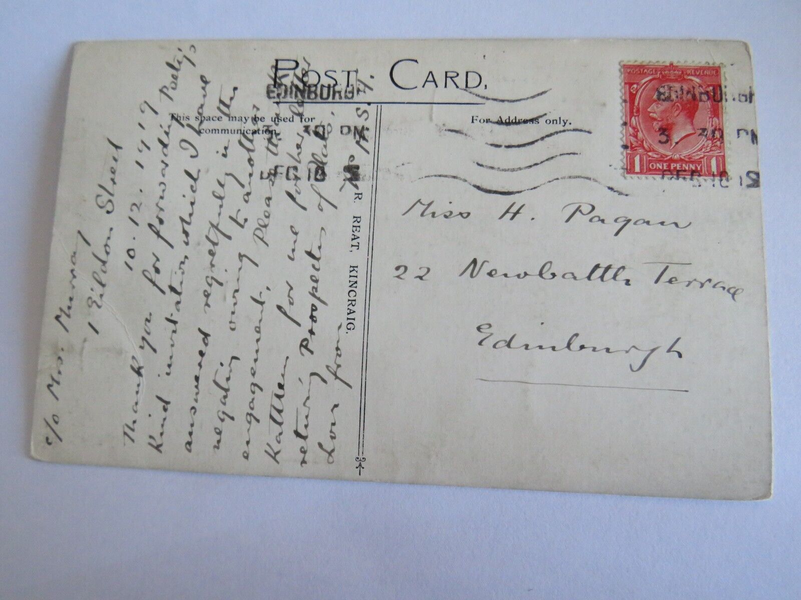 Old Postcard of The Castle , Loch-An-Eilan, Kincraig -  Ref : 1023