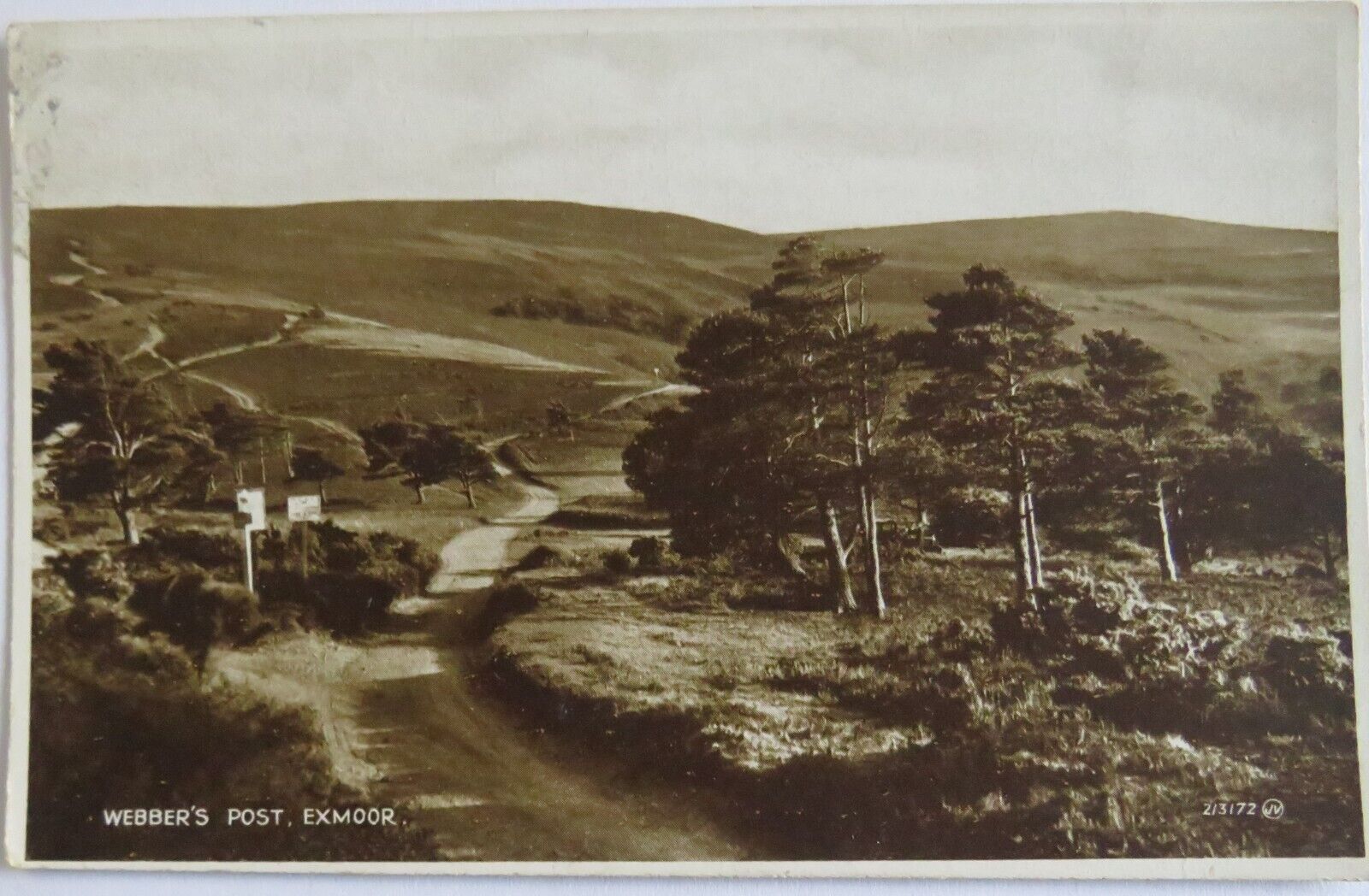 Old Postcard of Webber's Post Exmoor - Ref : 1030