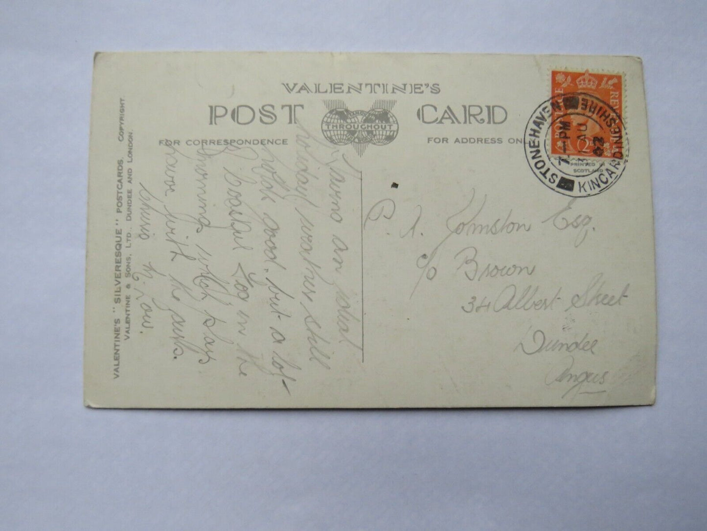 Old Postcard of Dunnottar Woods, Stonehaven, 1942