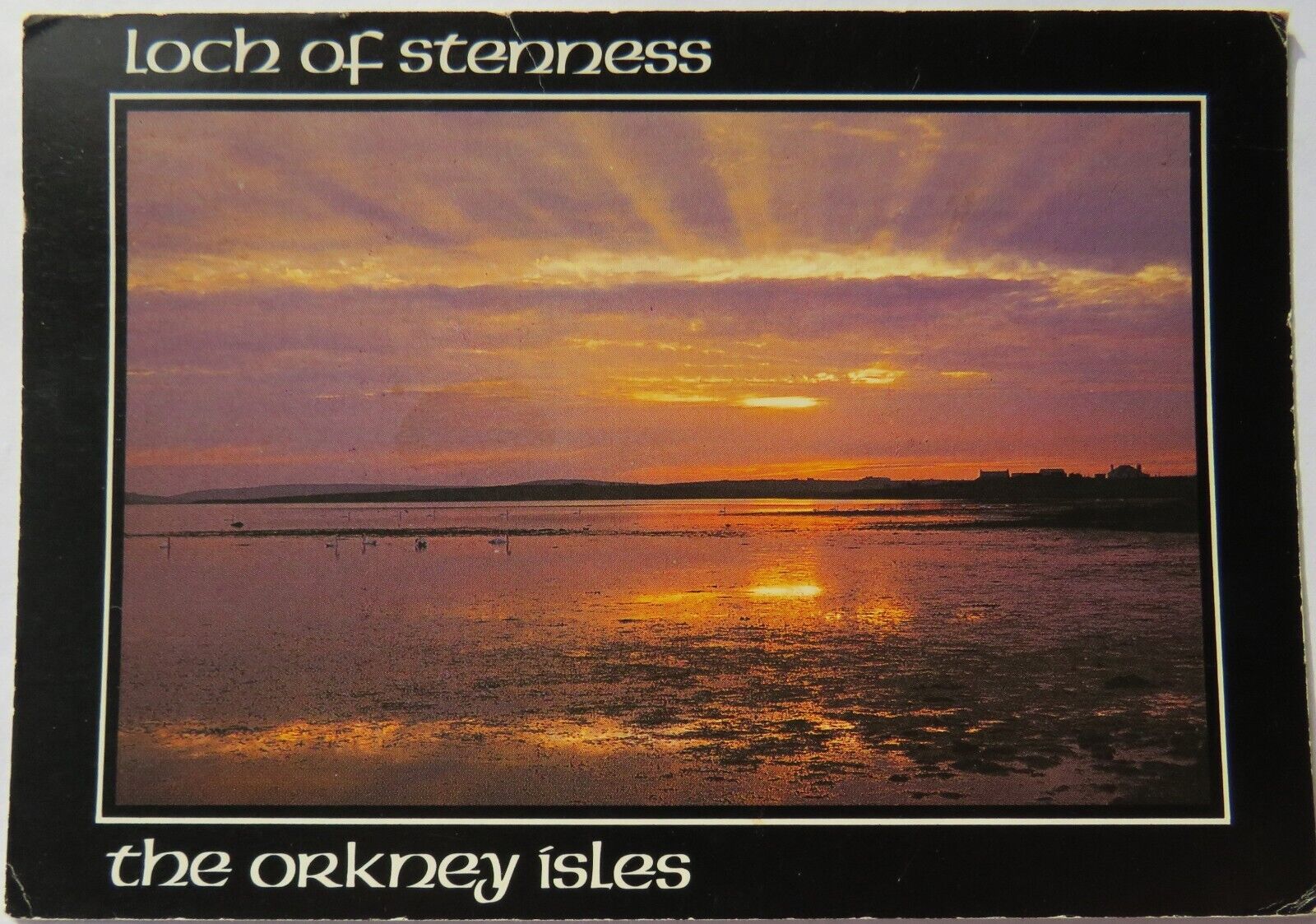 Old Postcard of Loch of Stenness The Orkney Isles 1989