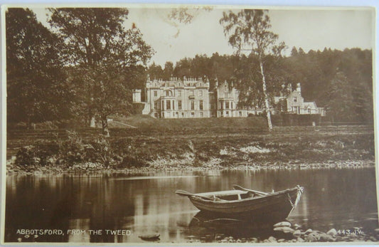 Old Postcard of Abbotsford From The Tweed  - Ref : 1028