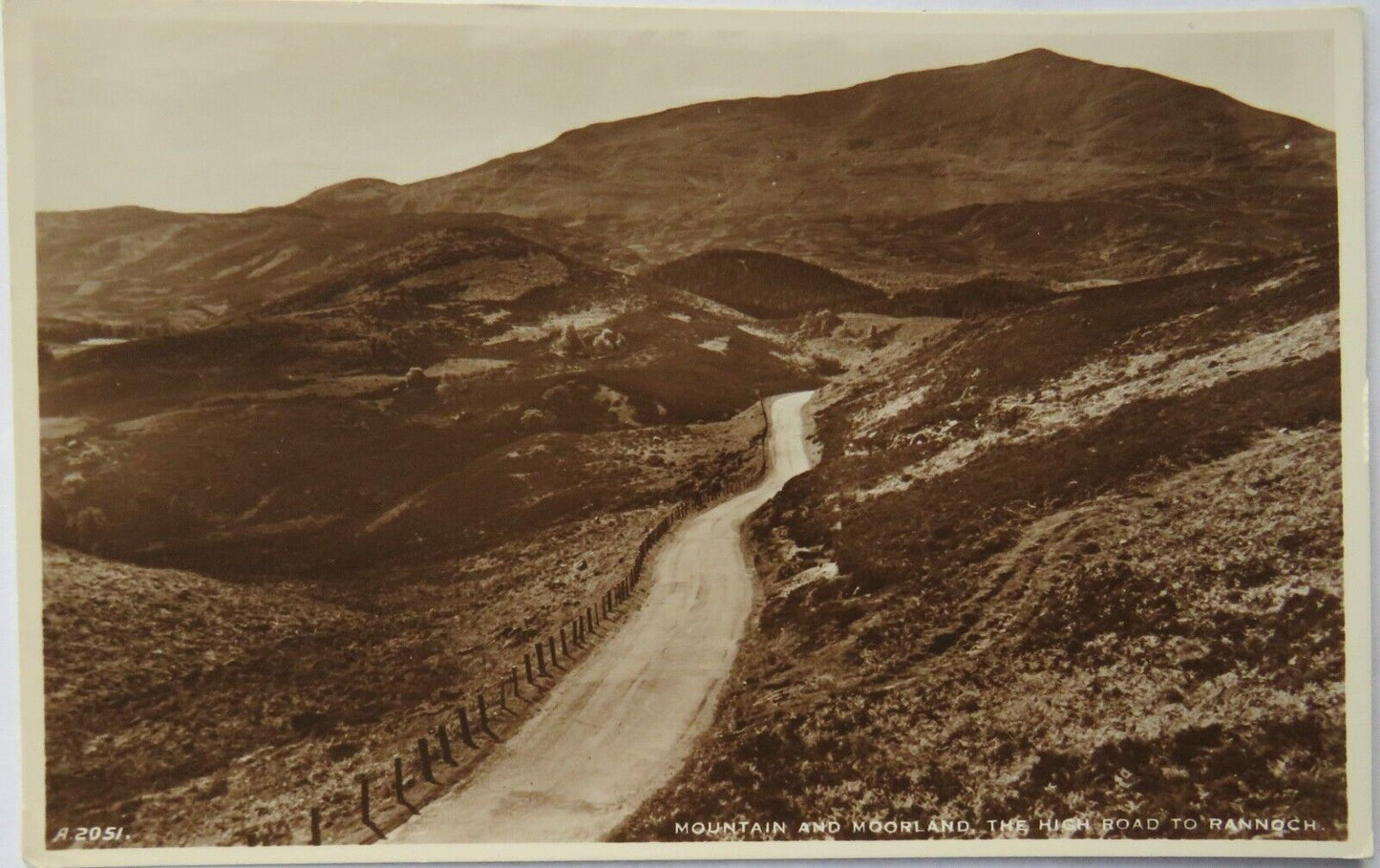 Old Postcard of Mountain and Moorland The High Road To Rannoch