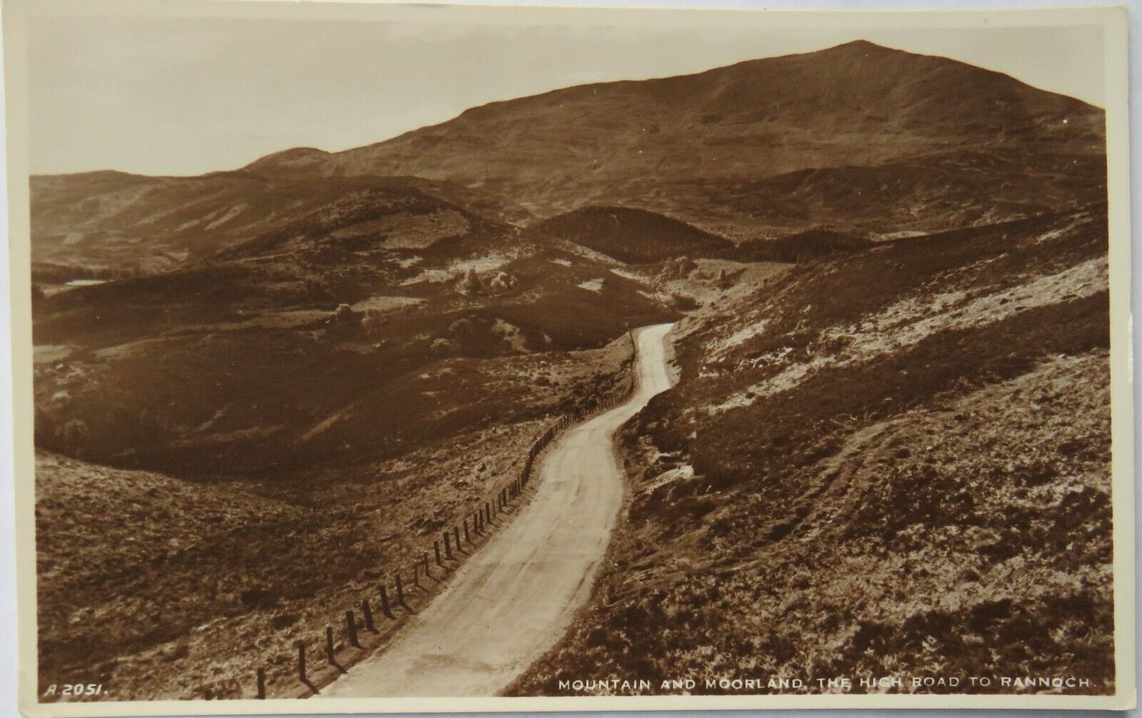 Old Postcard of Mountain and Moorland The High Road To Rannoch
