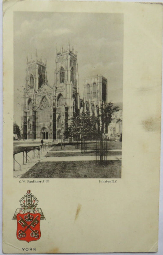 Old Postcard of York Minster 1905