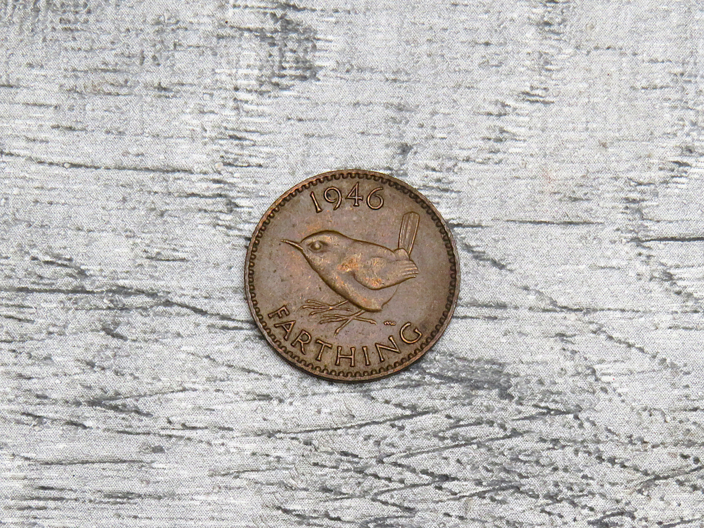 Genuine farthing coin from 1946 for 80th birthday card