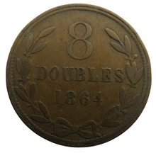 Load image into Gallery viewer, 1864 Guernsey 8 Doubles Coin
