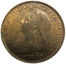 Load image into Gallery viewer, 1899 Queen Victoria Halfpenny Coin In High Grade - Great Britain
