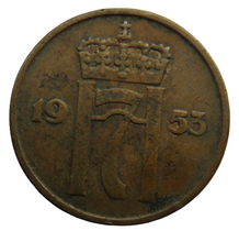 Load image into Gallery viewer, 1953 Norway 5 Ore Coin
