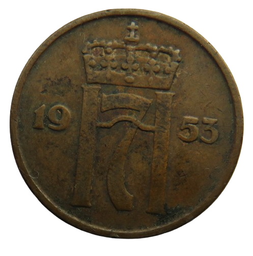 1953 Norway 5 Ore Coin