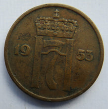 Load image into Gallery viewer, 1953 Norway 5 Ore Coin
