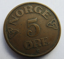 Load image into Gallery viewer, 1953 Norway 5 Ore Coin
