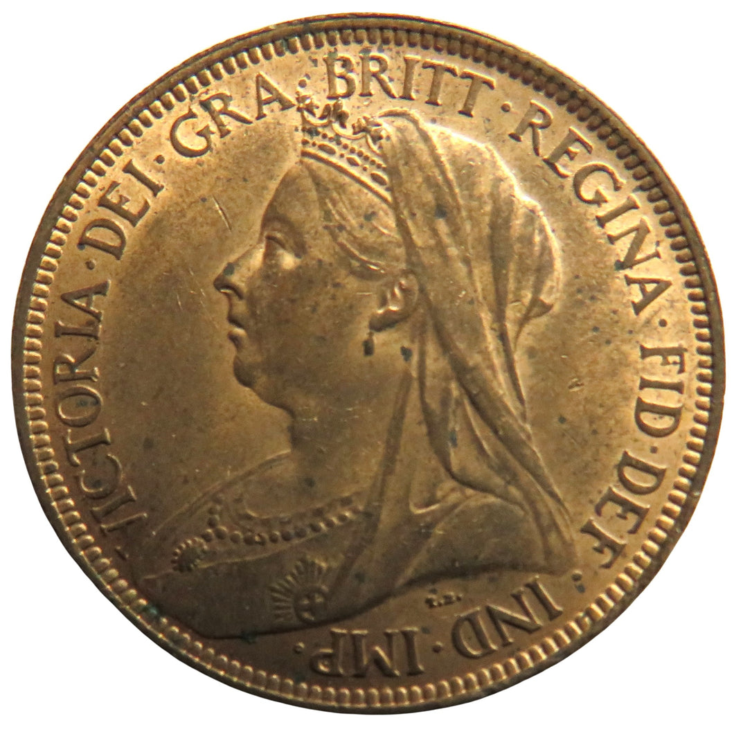 1900 Queen Victoria Halfpenny Coin In High Grade - Great Britain