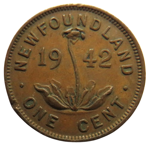 1942 King George VI Newfoundland One Cent Coin