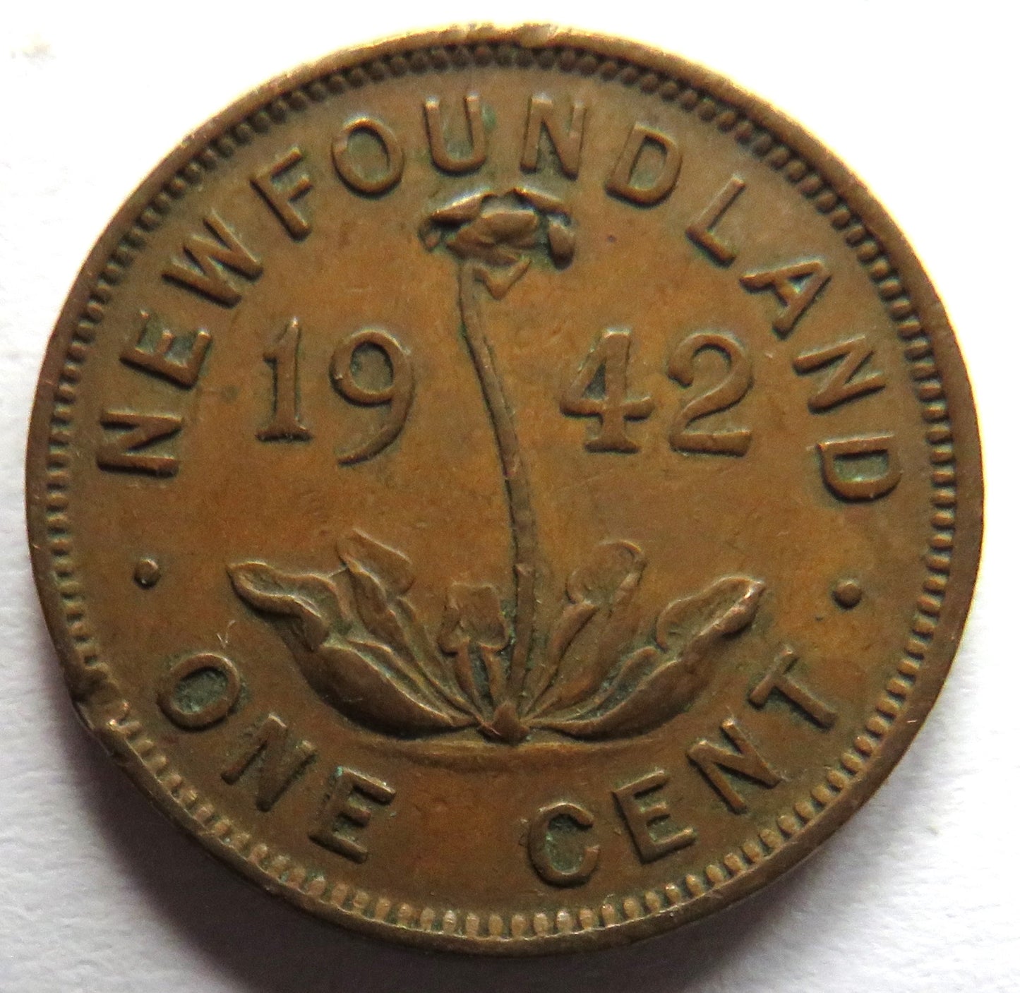 1942 King George VI Newfoundland One Cent Coin