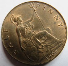 Load image into Gallery viewer, 1900 Queen Victoria Halfpenny Coin In High Grade - Great Britain
