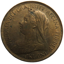 Load image into Gallery viewer, 1900 Queen Victoria Halfpenny Coin In High Grade - Great Britain
