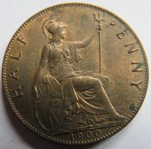 Load image into Gallery viewer, 1900 Queen Victoria Halfpenny Coin In High Grade - Great Britain
