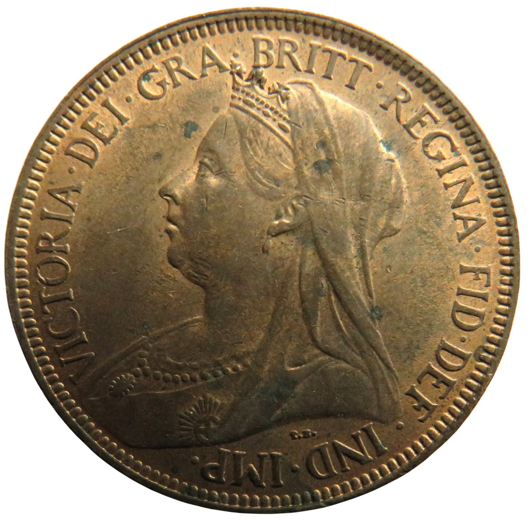 1900 Queen Victoria Halfpenny Coin In High Grade - Great Britain