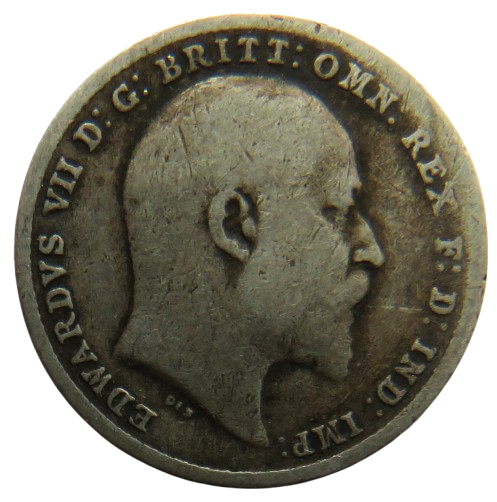 1902 King Edward VII Silver Threepence Coin - Great Britain