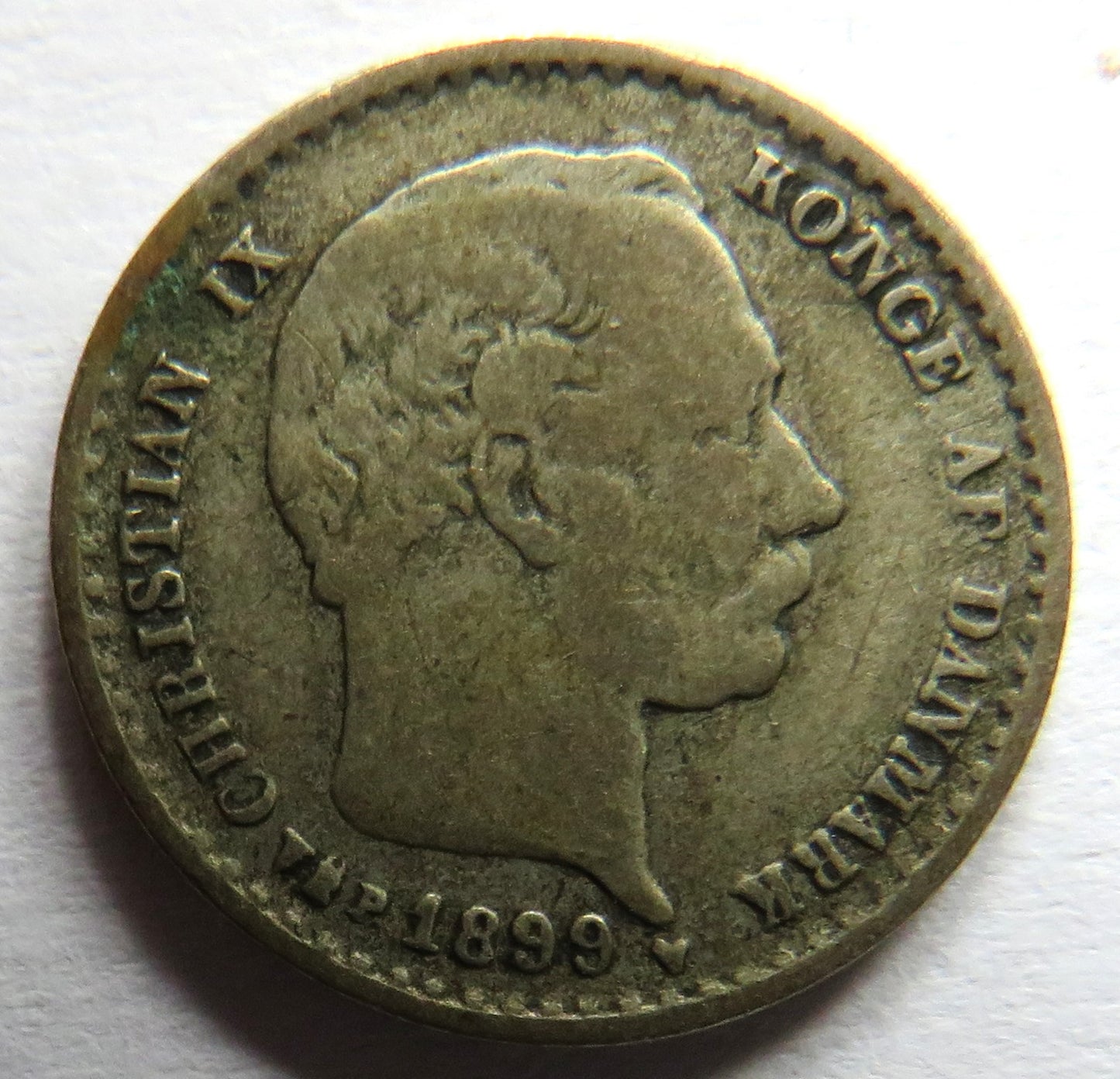 1899 Denmark Silver 10 Ore Coin