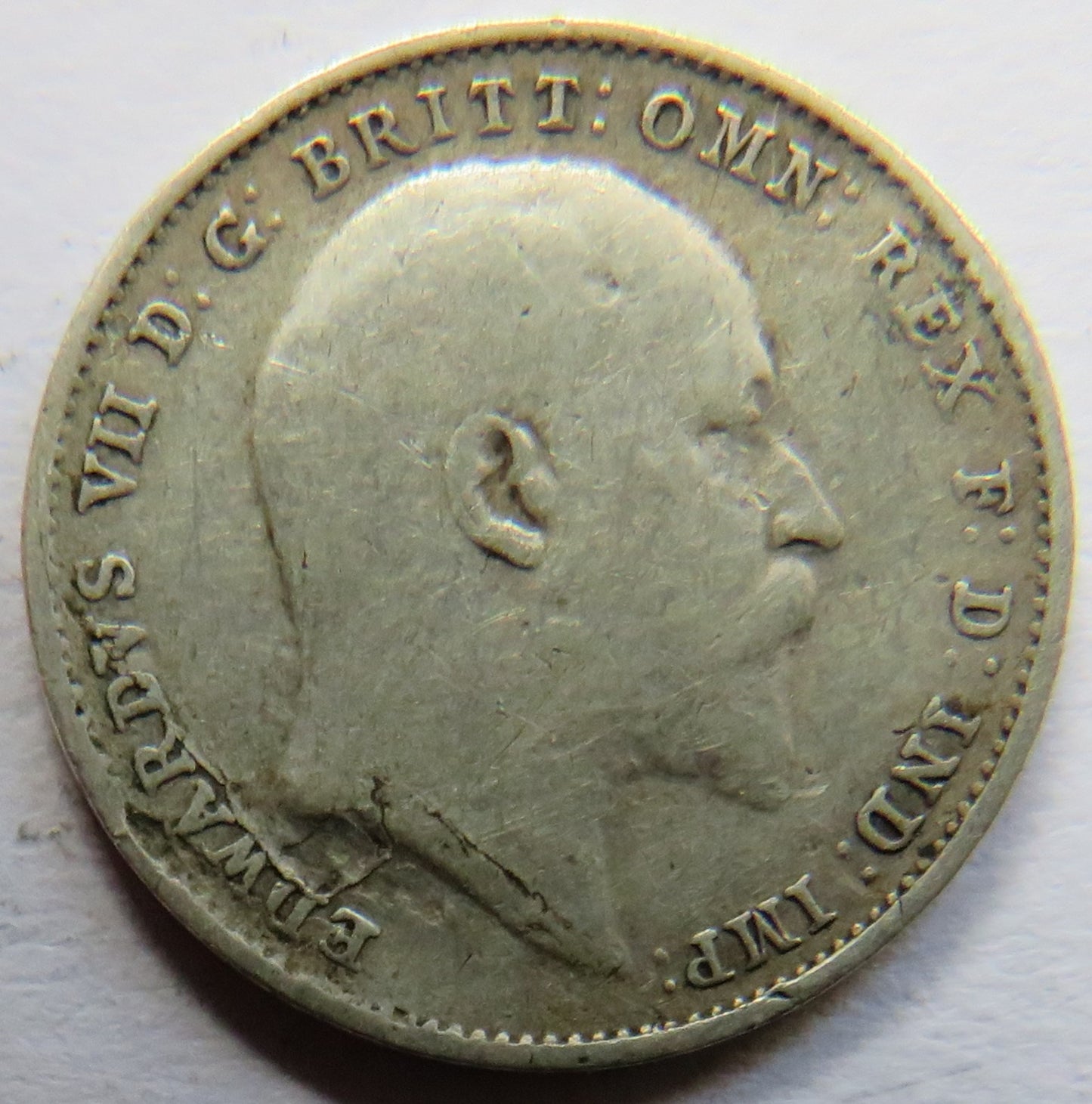1910 King Edward VII Silver Threepence Coin - Great Britain