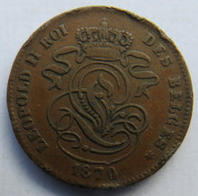 Load image into Gallery viewer, 1870 Belgium 2 Centimes Coin
