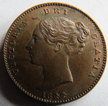 Load image into Gallery viewer, 1844 Queen Victoria Third Farthing Coin In High Grade For Use In Malta
