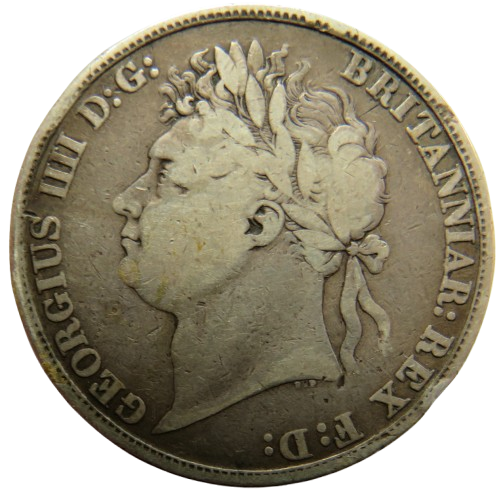 1822 Secundo King George IV Silver Crown Coin - Great Britain